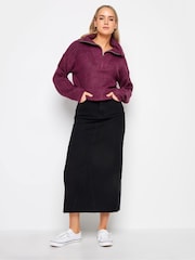 Long Tall Sally Purple Front Funnel Neck Jumper - Image 2 of 4