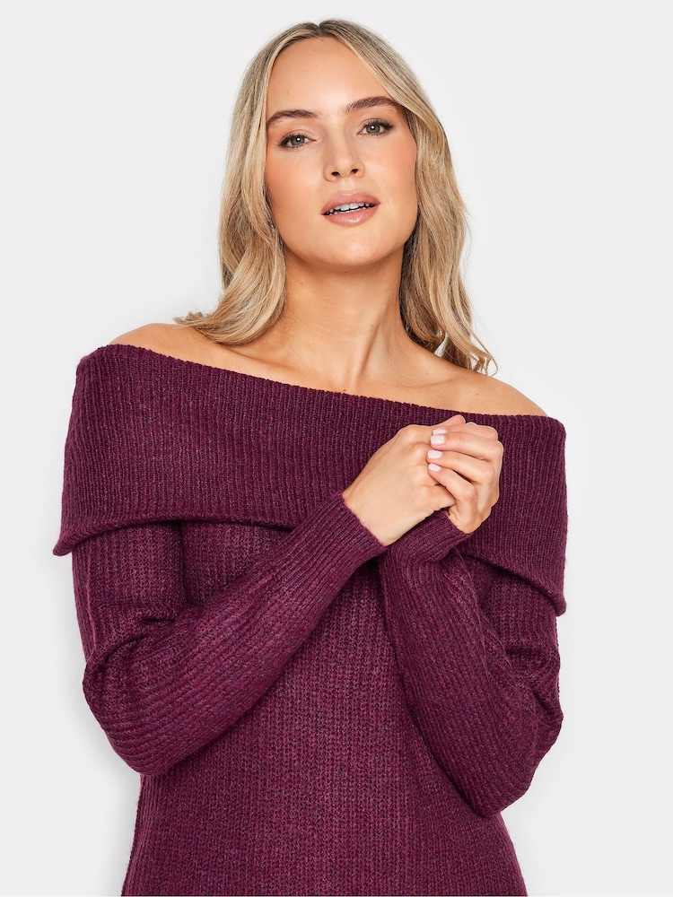 Long Tall Sally Purple Bardot Tunic - Image 4 of 4