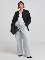 Simply Be Black Collar Zip Through Cardigan - Image 3 of 4