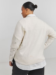 Simply Be Cream Embellished Jumper - Image 2 of 4