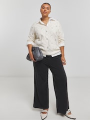 Simply Be Cream Embellished Jumper - Image 3 of 4