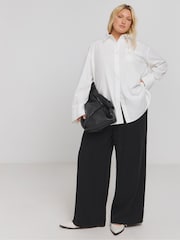 Simply Be White Oversized 100% Cotton Poplin Shirt - Image 3 of 4