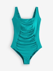 Simply Be Turquoise/Spot Print Magisculpt 2 Pack Swimsuits - Image 6 of 7