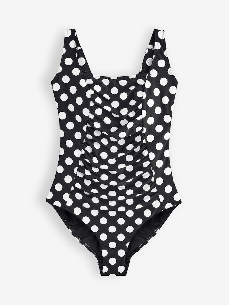 Simply Be Turquoise/Spot Print Magisculpt 2 Pack Swimsuits - Image 7 of 7