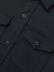 Reiss Navy Whisper 9-13 yrs Twin Pocket Textured Overshirt - Image 4 of 4