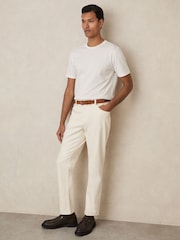 Reiss Dark Brown Hatton Leather Moccasin-Toe Lace-Up Shoes - Image 2 of 6