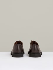 Reiss Dark Brown Hatton Leather Moccasin-Toe Lace-Up Shoes - Image 5 of 6