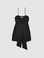 Amur Satin Babydoll Bow Dress - Image 2 of 6