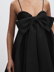 Amur Satin Babydoll Bow Dress - Image 4 of 6