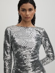 Halston платья пайетки мини - Image 3 of 5