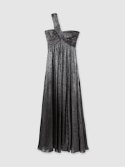 Amur Metallic One Shoulder Maxi Dress - Image 2 of 5