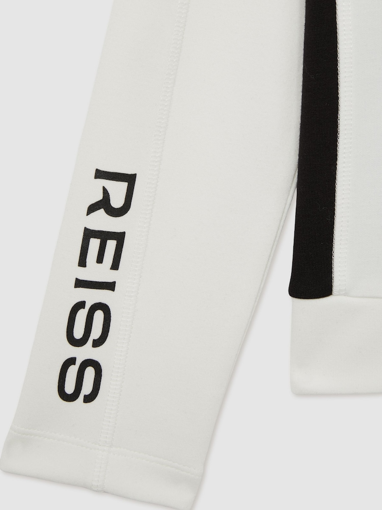 Blanco/Negro - Reiss Brina Funnel Neck Base Layer Top - Imagen 4 de 4