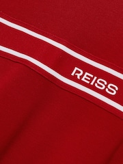 Reiss Red Lowri 13-14 yrs Interlock-Jersey Logo-Waistband Dress - Image 4 of 4