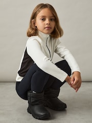 Blanco/Negro - Reiss Brina Funnel Neck Base Layer Top - Imagen 2 de 4