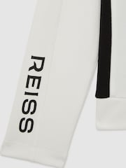 Blanco/Negro - Reiss Brina Funnel Neck Base Layer Top - Imagen 4 de 4