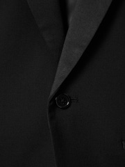 Reiss Black Knightsbridge B Wool-Blend Single-Breasted Tuxedo Jacket - Image 4 of 4