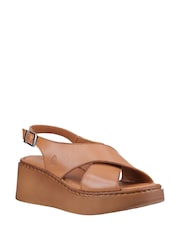Hush Puppies Bex Wedge Brown Sandals - Image 4 of 6