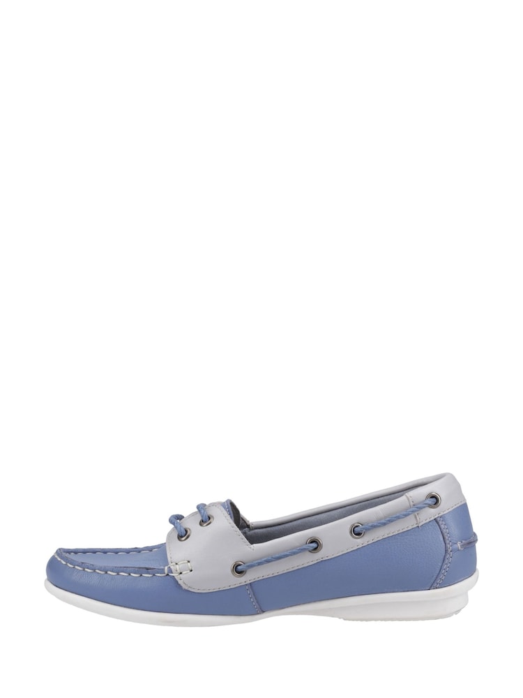 Hush Puppies Blue Irene Boat Shoes - Image 2 of 5 Hush Puppies Blue Irene Boat Shoes - Image 2 of 5