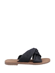 Hush Puppies Wide Fit Amy Black Sandals - Image 1 of 4