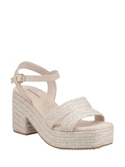 Hush Puppies Jamelia Espadrille Heel Black Sandals - Image 1 of 4