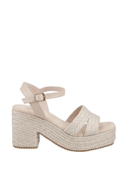 Hush Puppies Jamelia Espadrille Heel Black Sandals - Image 3 of 4