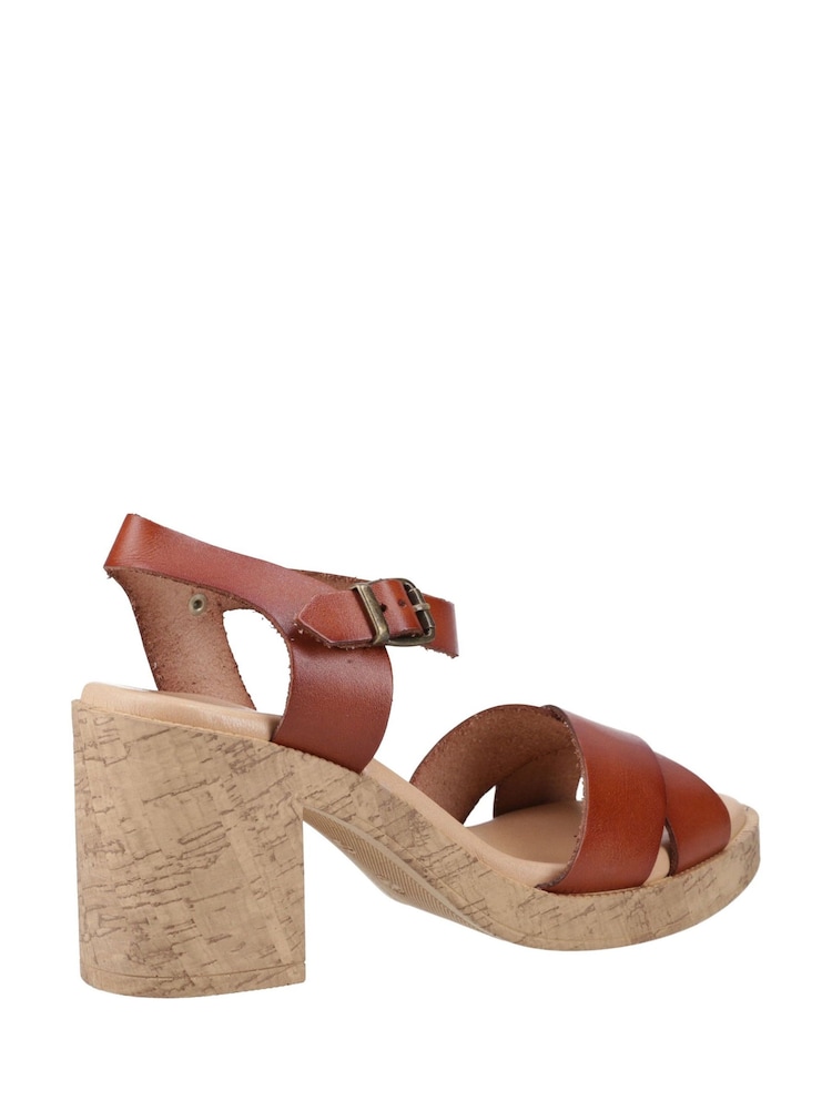 Hush Puppies Blue Georgia Cork Sandals - Image 3 of 3