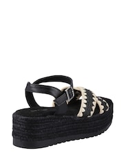 Hush Puppies Jemma Espadrille Black Sandals - Image 2 of 4