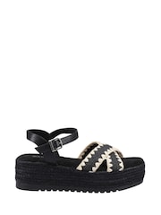 Hush Puppies Jemma Espadrille Black Sandals - Image 3 of 4