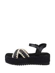 Hush Puppies Jemma Espadrille Black Sandals - Image 4 of 4