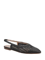 Hush Puppies Black Dalia Woven Leather Slingback Ballerina - Image 3 of 5