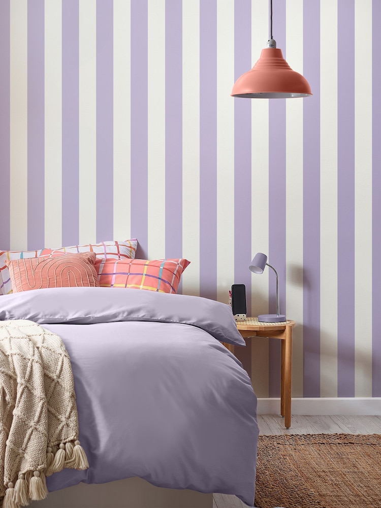 Purple Craft Stripe A4 Wallpaper Sample - Image 1 of 4