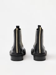 Oliver Bonas Black Chunky Sparkly Chelsea Boots - Image 4 of 7