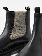 Oliver Bonas Black Chunky Sparkly Chelsea Boots - Image 5 of 7
