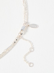 Oliver Bonas Silver Tone Inali Pearl Layered Pendant Necklace - Image 3 of 3