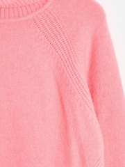 Oliver Bonas Pink Coral Roll Neck Knitted Jumper - Image 4 of 6