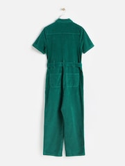 Oliver Bonas Green Jade Corduroy Short Sleeve Jumpsuit - Image 4 of 8