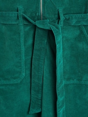 Oliver Bonas Green Jade Corduroy Short Sleeve Jumpsuit - Image 8 of 8