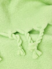 Oliver Bonas Green Apple Midweight Twisted Tassel Scarf - Image 3 of 4