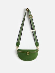 Oliver Bonas Green Becca Crossbody Belt Bag - Image 1 of 6