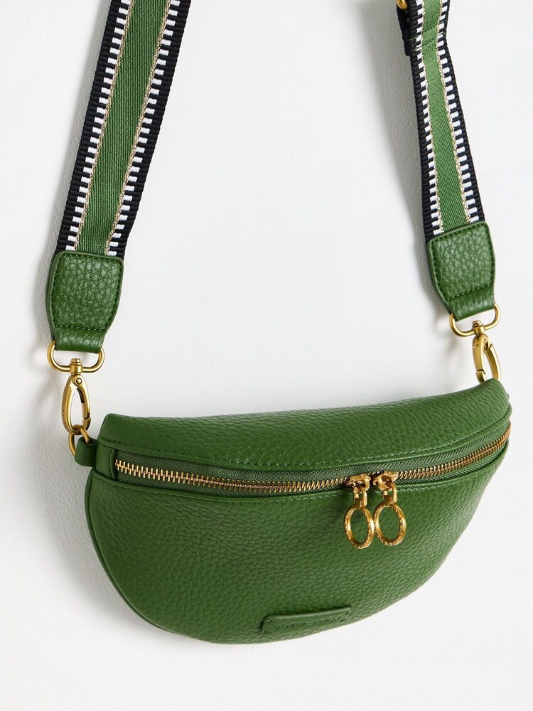 Oliver Bonas Green Becca Crossbody Belt Bag - Image 3 of 6