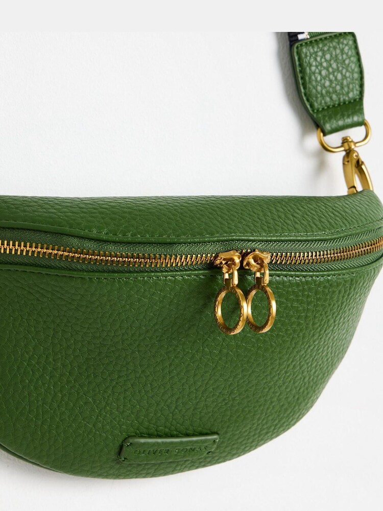Oliver Bonas Green Becca Crossbody Belt Bag - Image 4 of 6