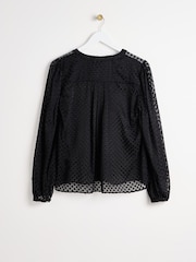 Oliver Bonas Пятнистый бант Sheer блузки - Изображение 2 из 5
