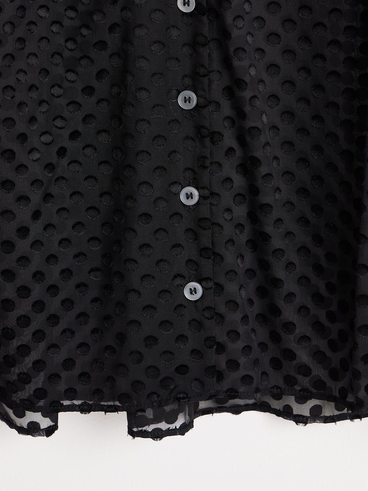 Oliver Bonas Пятнистый бант Sheer блузки - Изображение 5 из 5