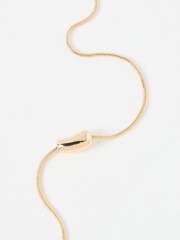 Oliver Bonas Gold Tone Elif Gold Nugget Chain Necklace - Image 2 of 3