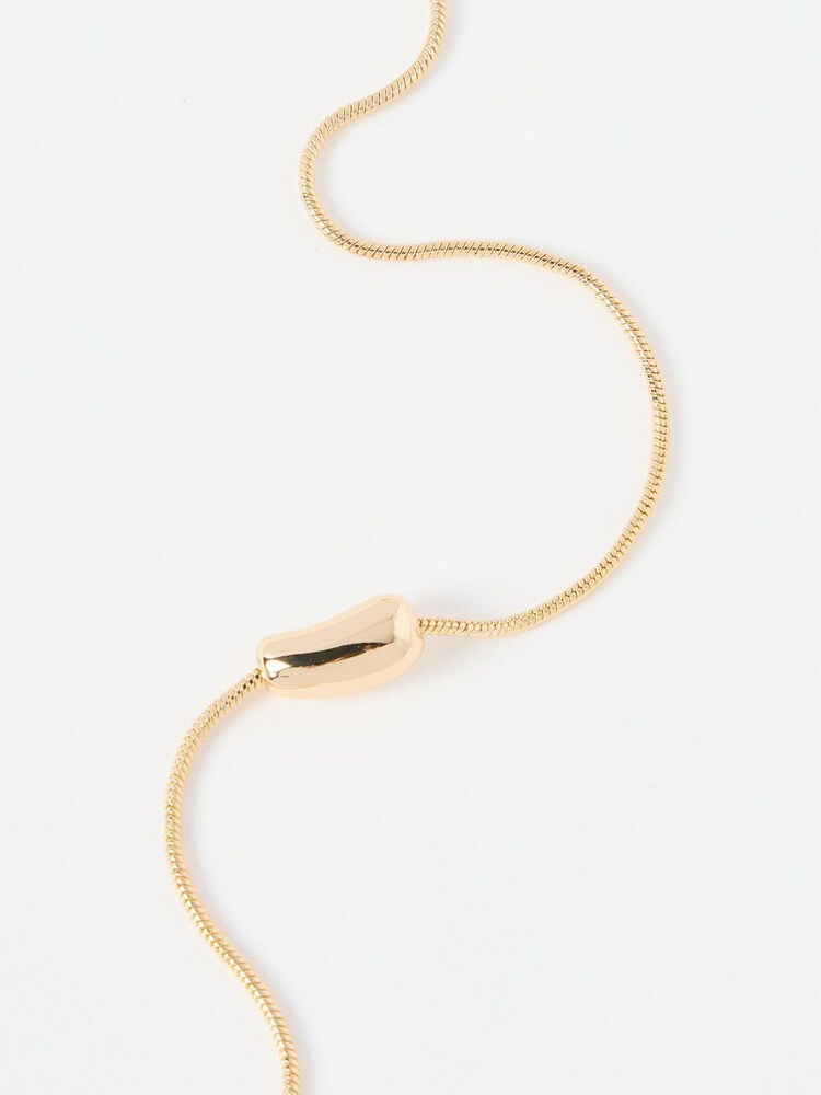 Oliver Bonas Gold Tone Elif Gold Nugget Chain Necklace - Image 2 of 3