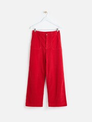 Oliver Bonas Red Corduroy Wide Leg Trousers - Image 1 of 5