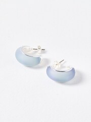 Oliver Bonas Purple Kay Resin Hoop Earrings - Image 1 of 4