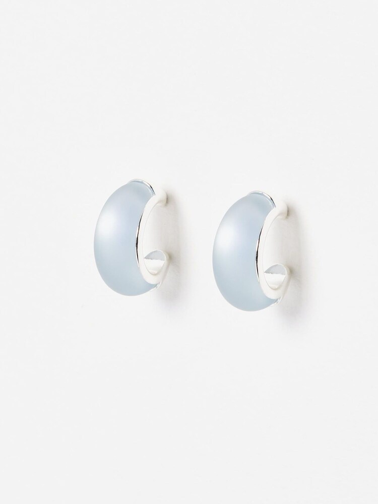 Oliver Bonas Purple Kay Resin Hoop Earrings - Image 2 of 4