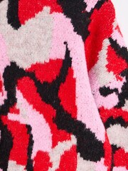 Oliver Bonas Veste bombardier en tricot abstrait - Image 6 of 7