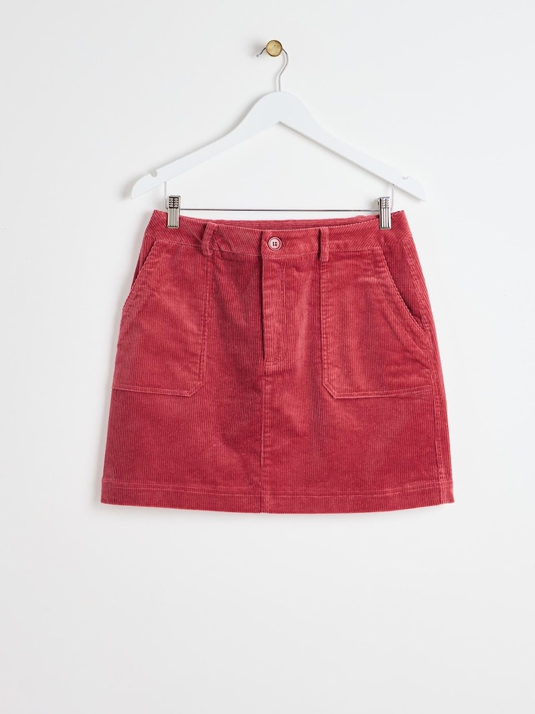 Oliver Bonas Pink Corduroy 100% Cotton Mini Skirt - Image 1 of 5 Oliver Bonas Pink Corduroy 100% Cotton Mini Skirt - Image 1 of 5